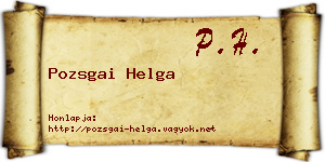 Pozsgai Helga névjegykártya